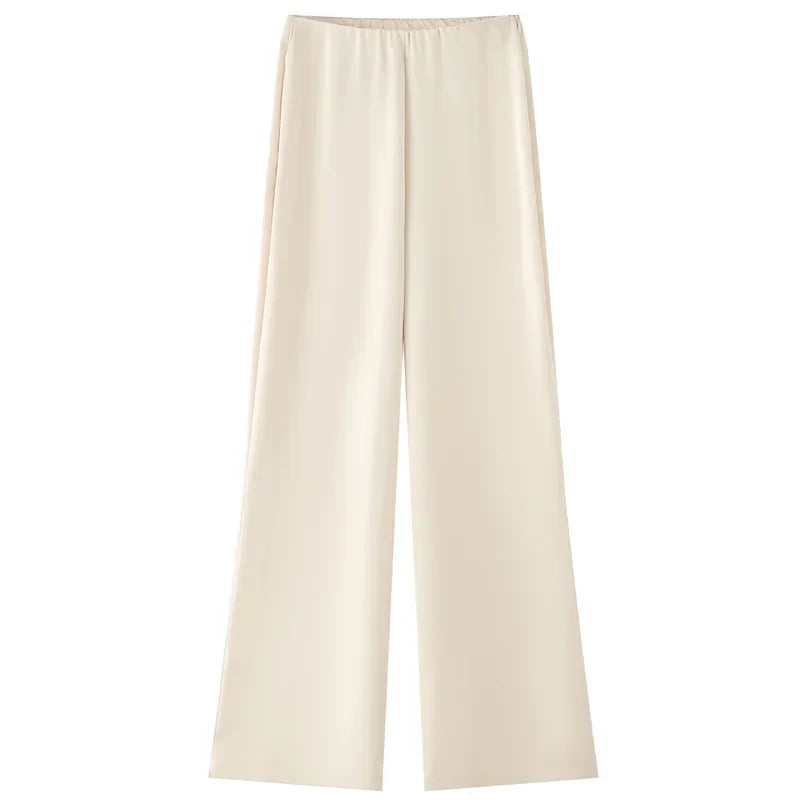 The Champagne Satin Pant Set
