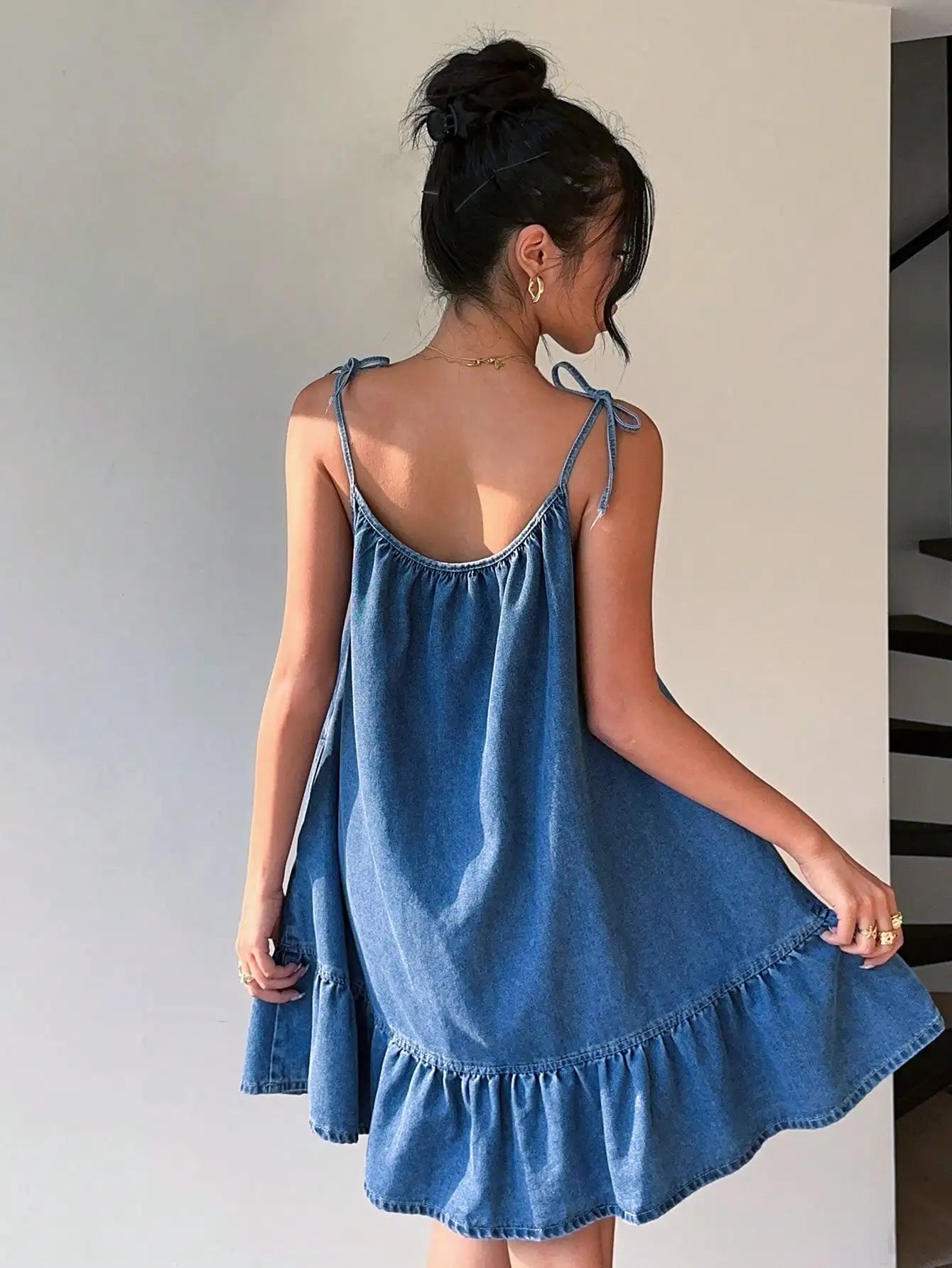 The St. Tropez Bandeau Denim Dress