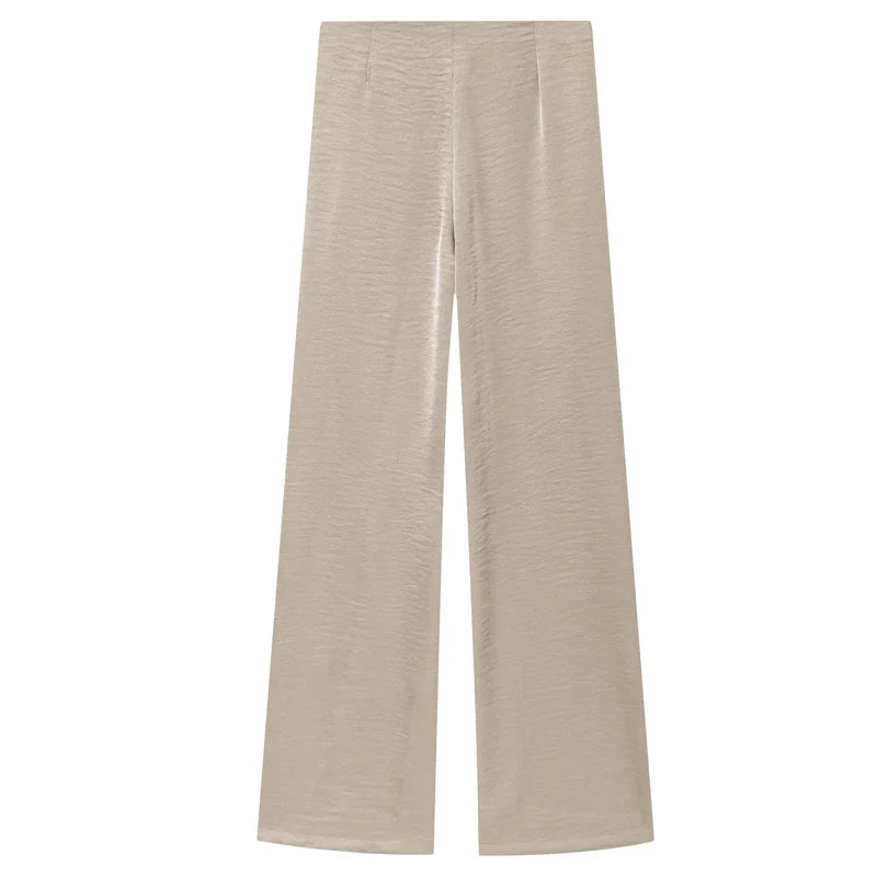 The Champagne Satin Pant Set