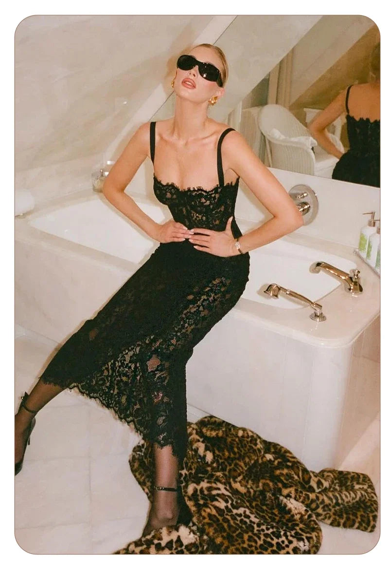 The Midnight Lace Gown from the Celebration Edit at Lavishly Me