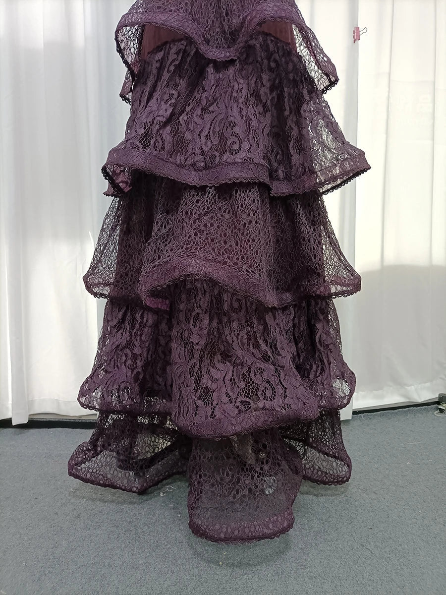 The Alessandra Lace Ruffle Maxi Dress from the Soft & Sophisticated at Lavishly Me