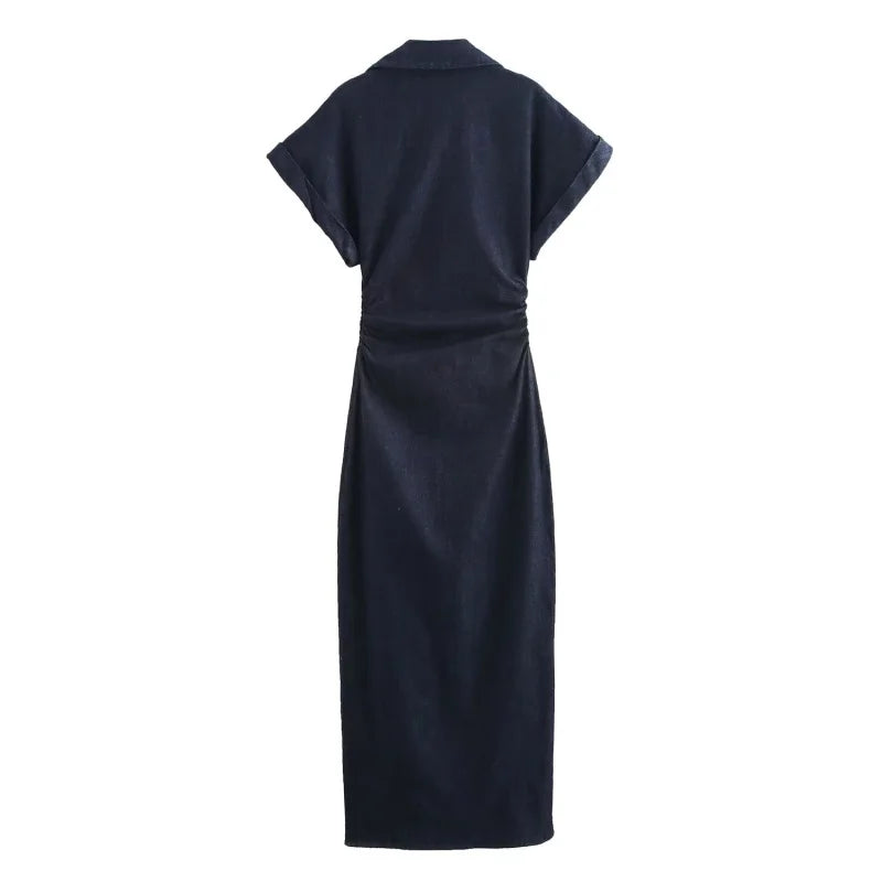 The Studio 1975 Denim Midi Dress from the Lavishly Me Edit at Lavishly Me