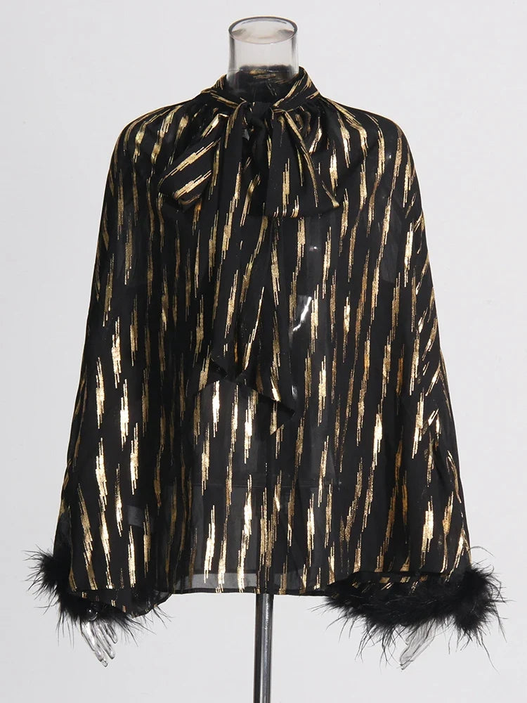 The Celeste Feather-Trim Blouse from the Lavishly Me Edit at Lavishly Me