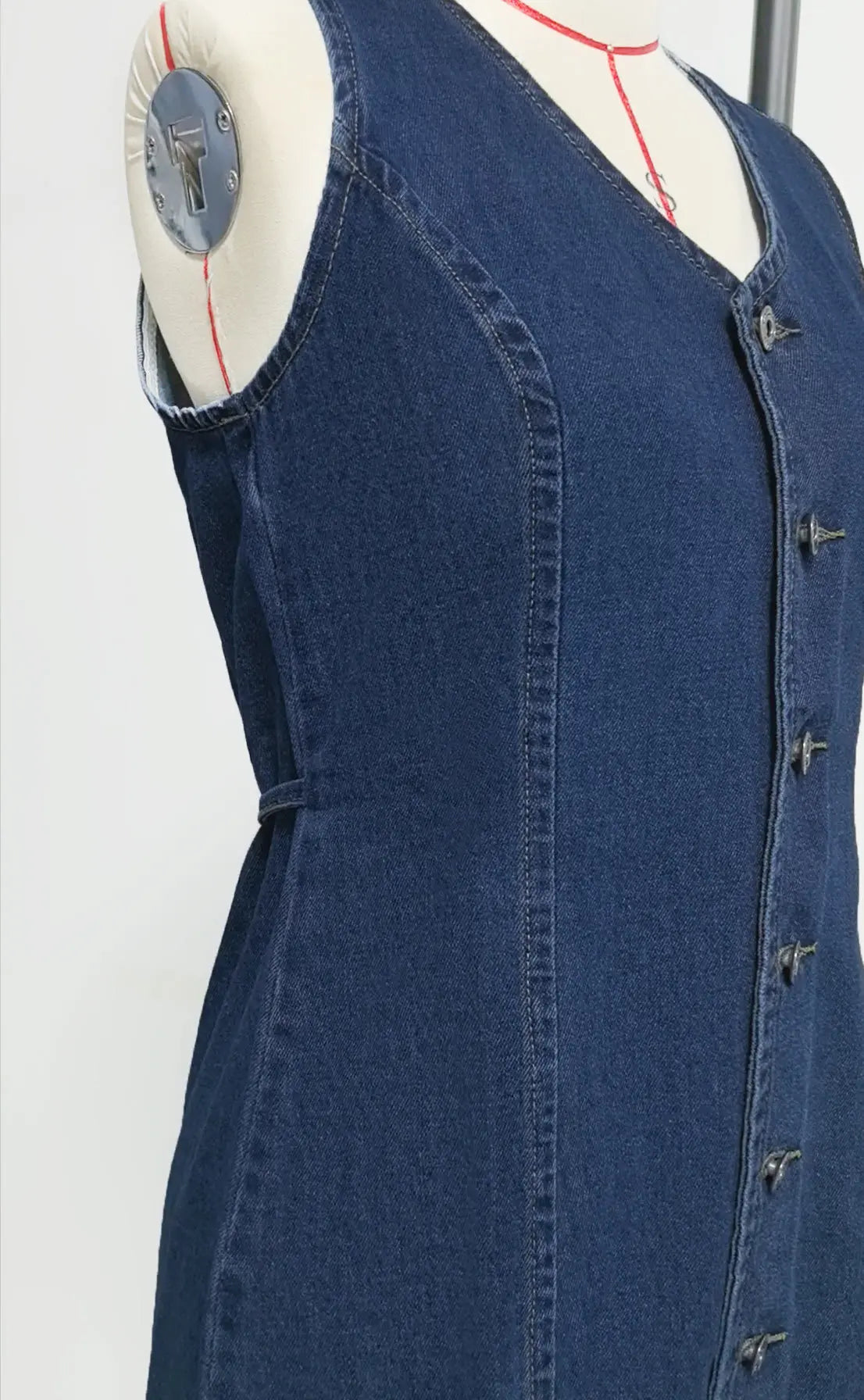 The Milano Denim Midi Dress