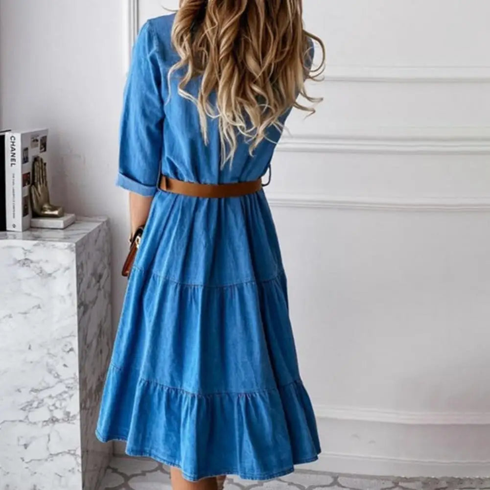 The Portofino Belted Denim Dress from the Lavishly Me Edit at Lavishly Me