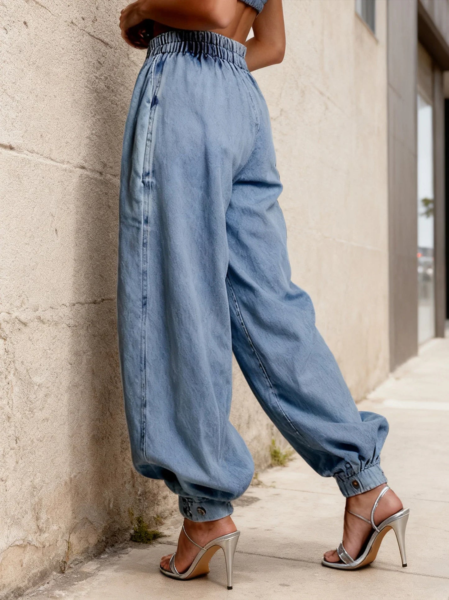 The Uptown Harem Denim Trousers