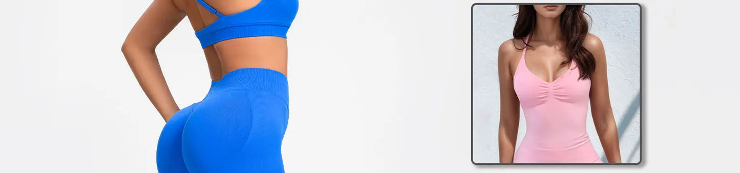 NCLAGEN Yoga Leggings Women Seamless Sports Pants Low Ribbed Band Gym Clothes Fitness Workout Wear Scrunch Bum Tights