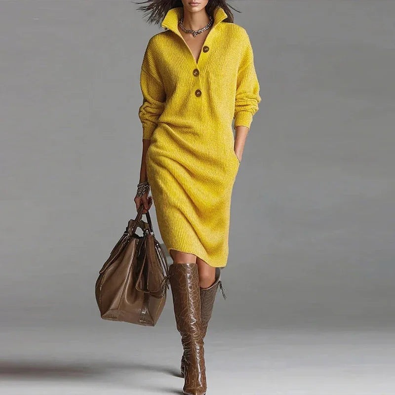 The Aspen Straight Knit Midi Dress from the Lavishly Me Edit at Lavishly Me