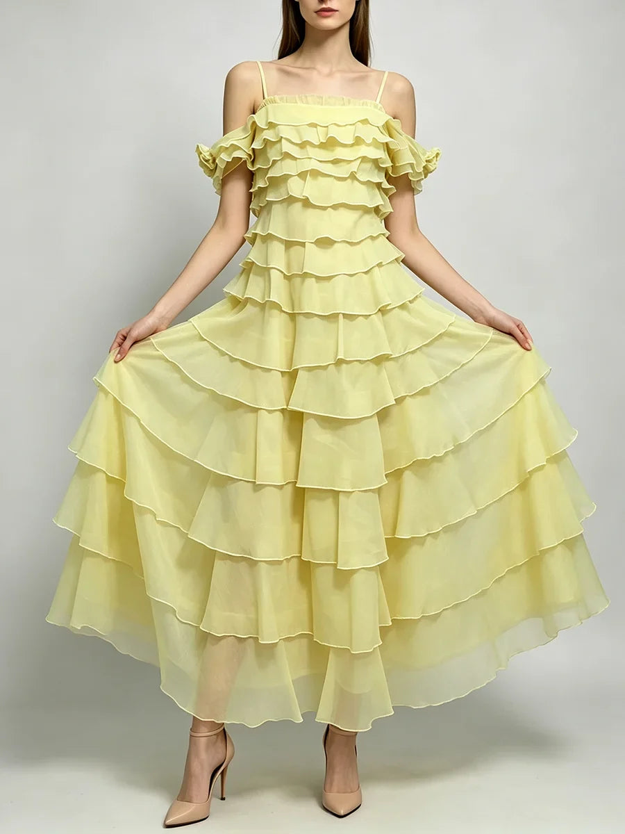 The Marisol Ruffle Maxi Dress from the Soft & Sophisticated at Lavishly Me