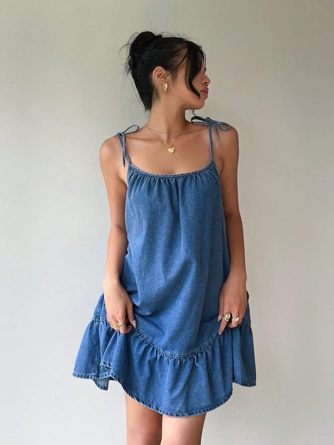 The St. Tropez Bandeau Denim Dress