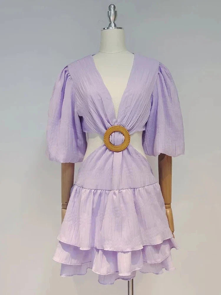 The Amora Lantern-Sleeve Dress from the Lavishly Me Edit at Lavishly Me