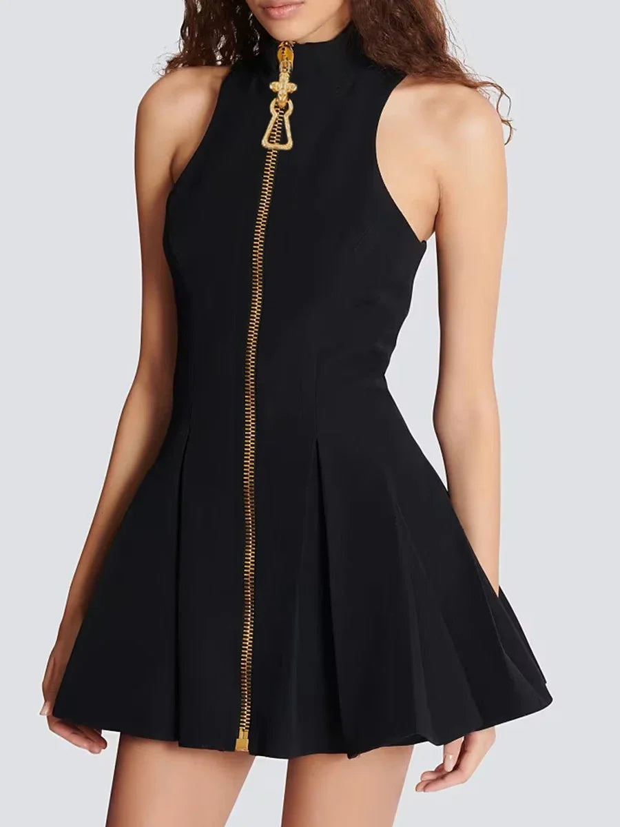 The Sloane Zip-Detail Mini Dress from the After Dark at Lavishly Me