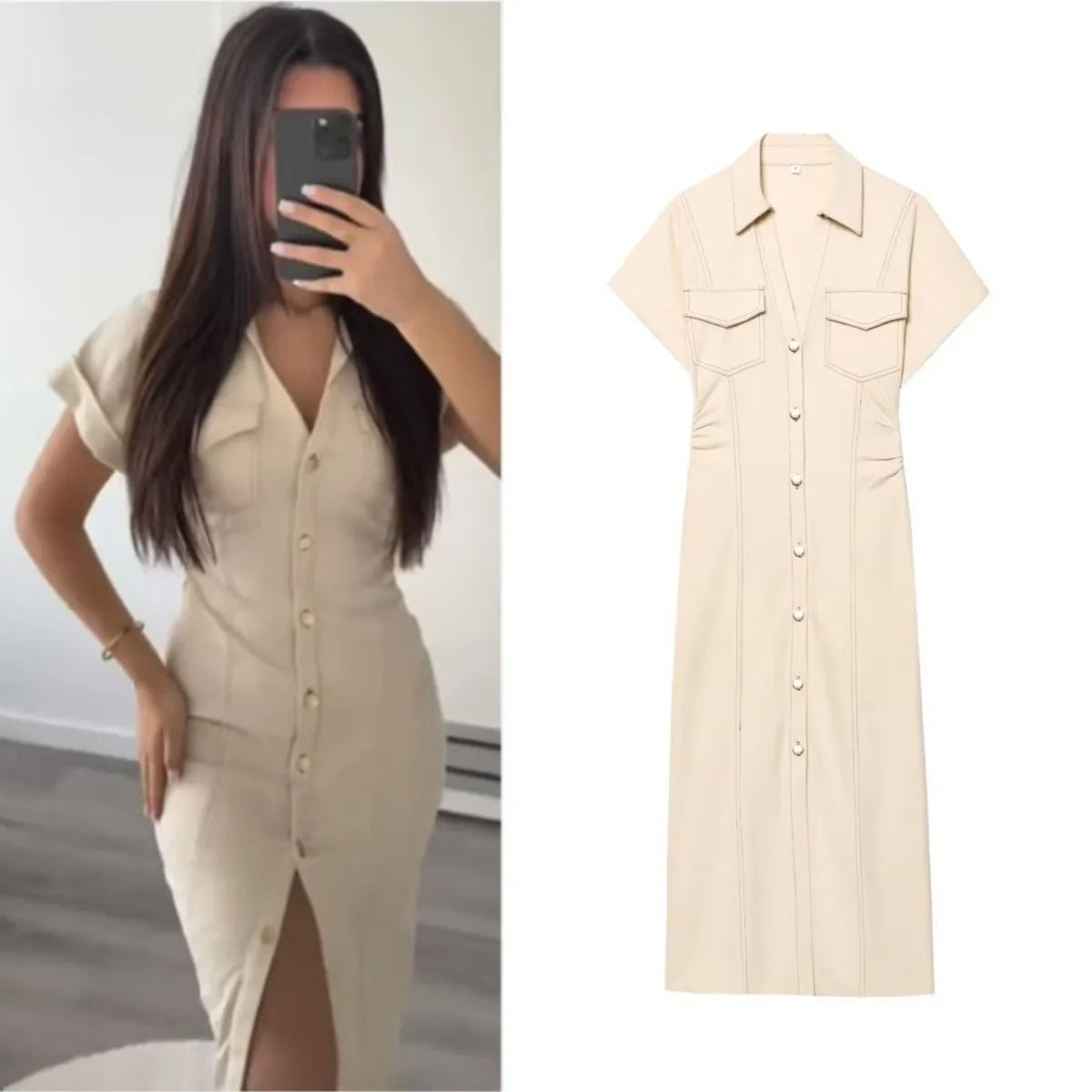 The Studio 1975 Denim Midi Dress from the Lavishly Me Edit at Lavishly Me