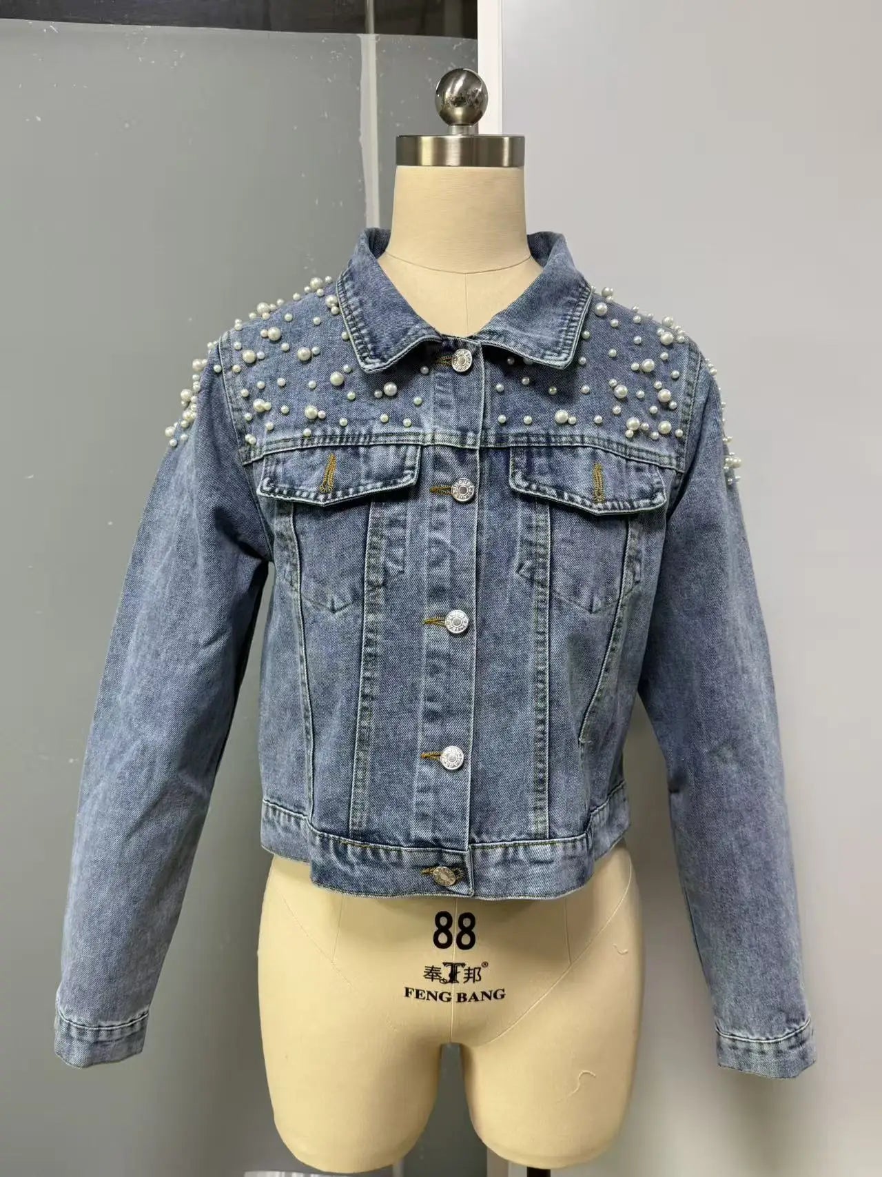 The Celeste Beaded Denim Jacket