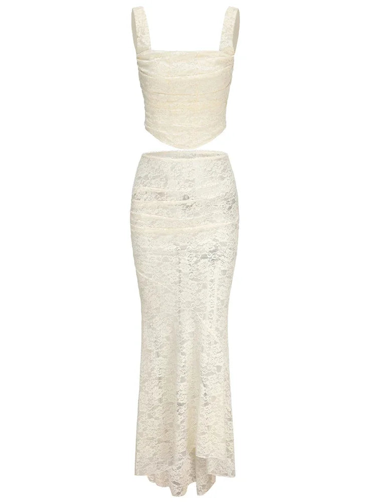 The Celestine Lace-Up Maxi Set from the Soft & Sophisticated at Lavishly Me