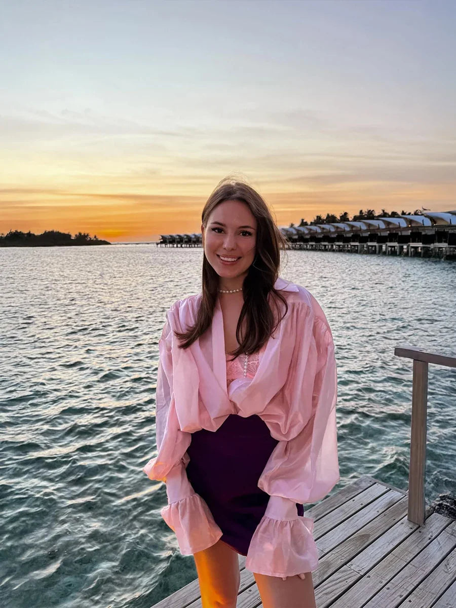 The Bellamy Flare-Sleeve Blouse