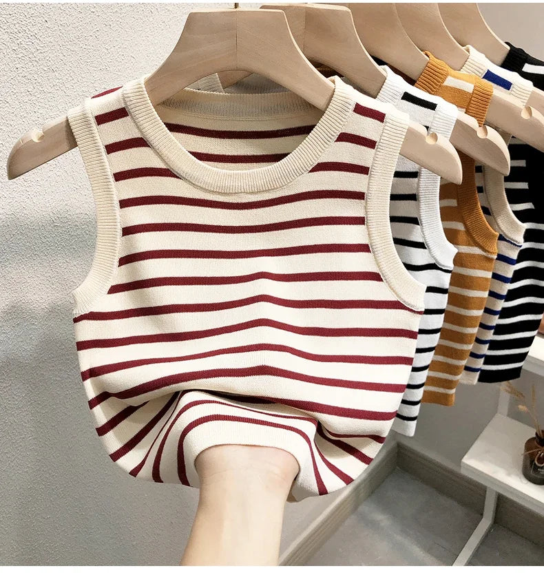 The Riviera Stripe Knit Tank from the Lavishly Me Edit at Lavishly Me