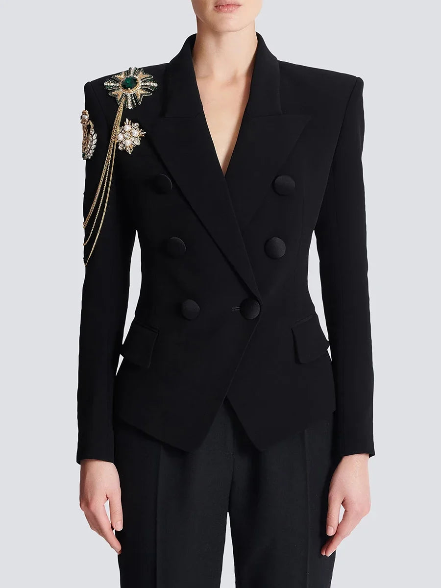 The Monaco Chain-Embellished Blazer from the Boss Energy at Lavishly Me