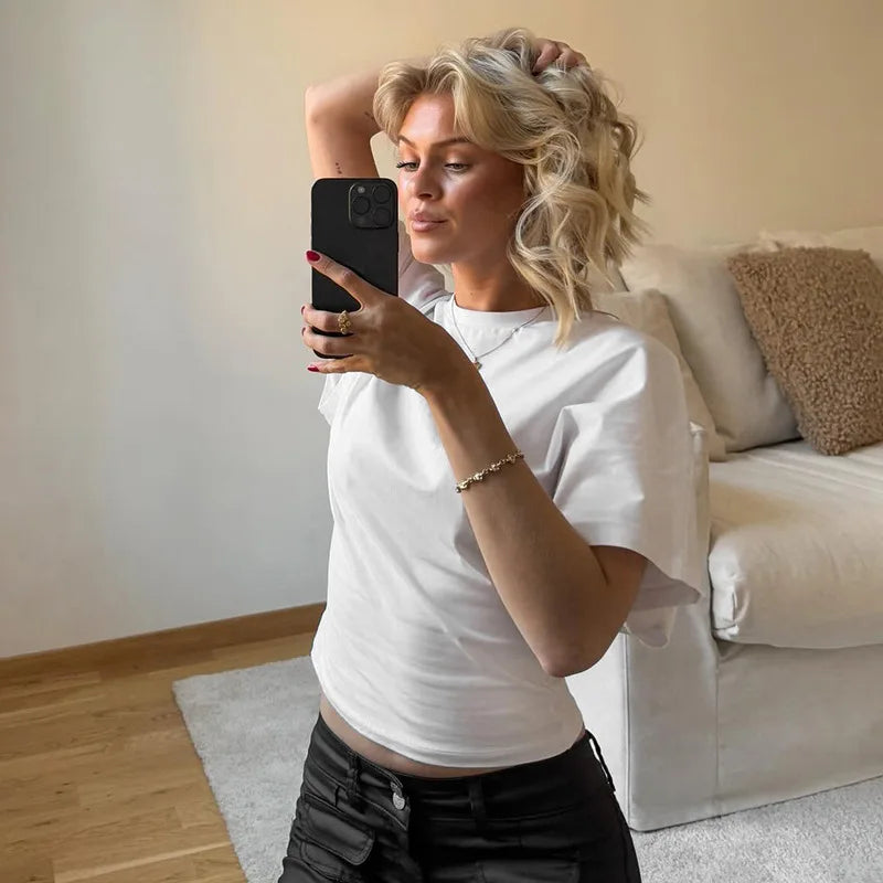 The Slate Corset Crop Tee from the Everyday Luxe at Lavishly Me
