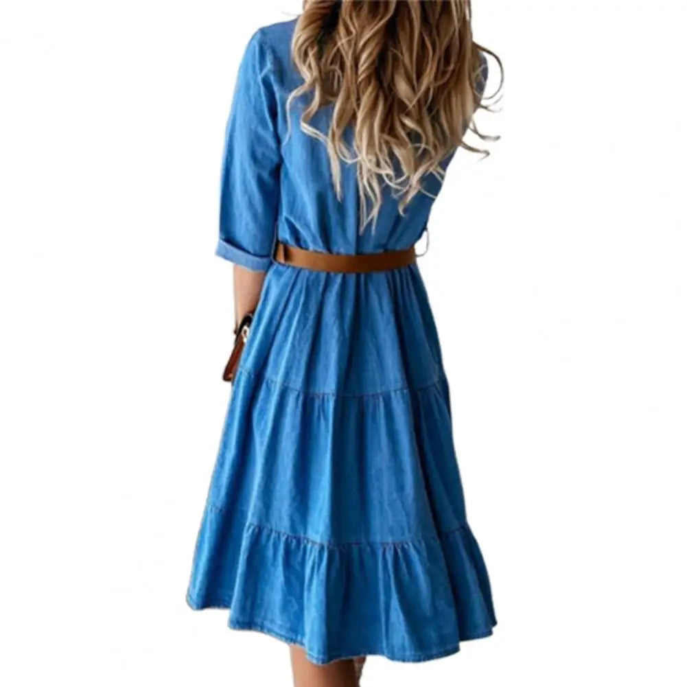 The Portofino Belted Denim Dress from the Lavishly Me Edit at Lavishly Me