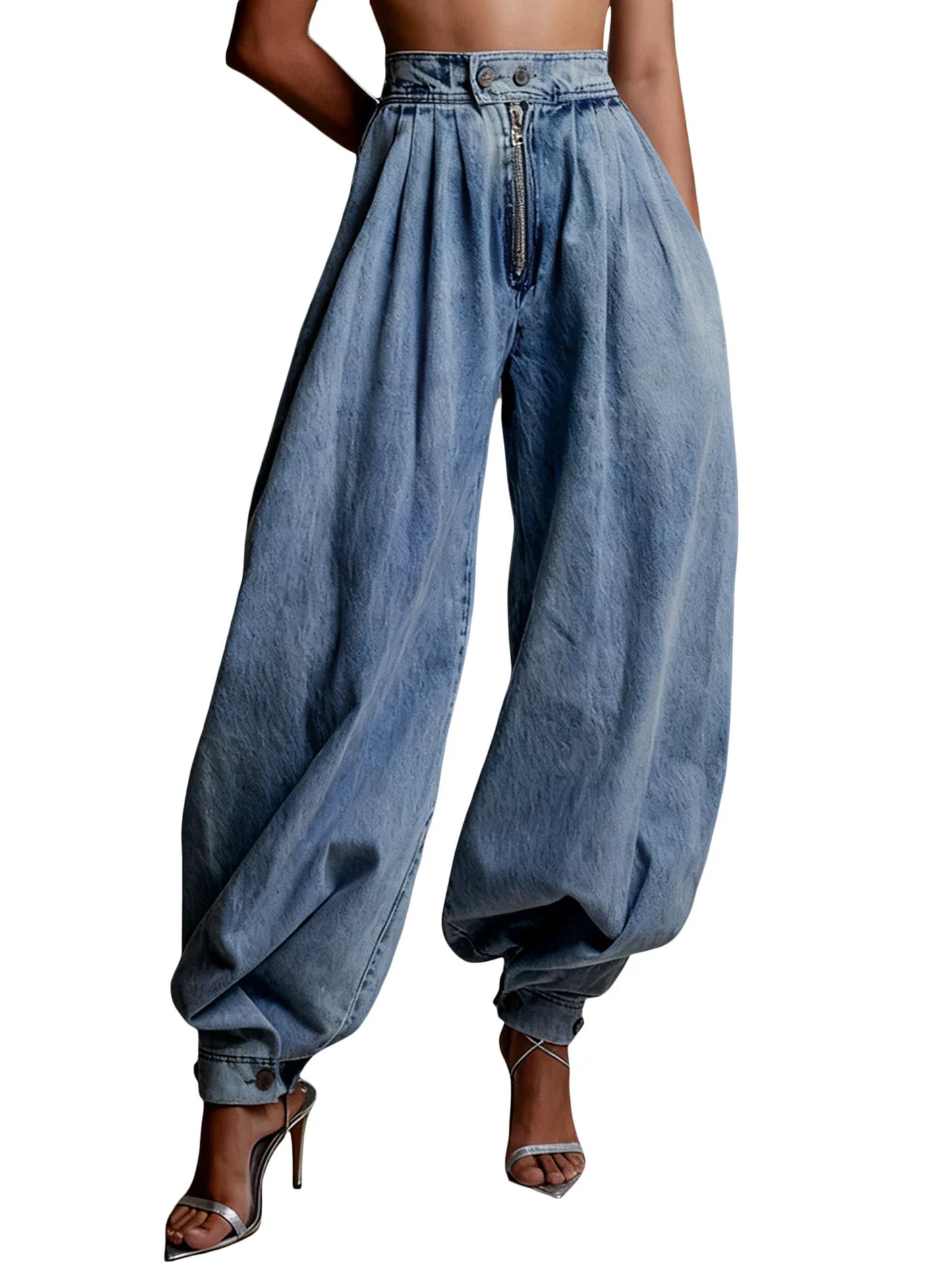 The Uptown Harem Denim Trousers