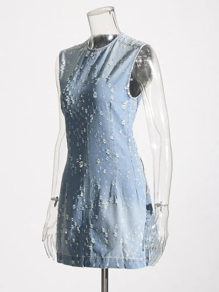The Marlowe Cutout Denim Dress