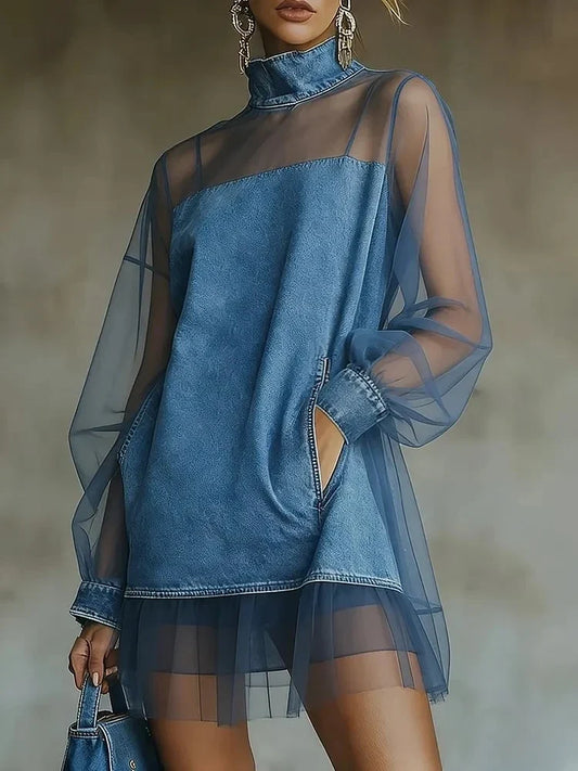 The Midnight Tulle Denim Dress from the Lavishly Me Edit at Lavishly Me