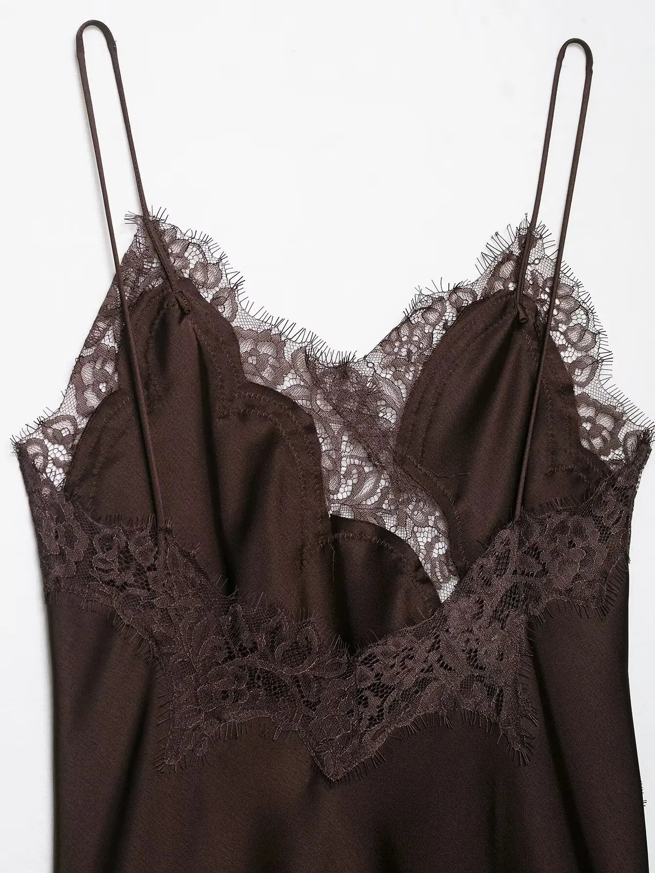 The Amélie Lace Satin Mini Dress from the After Dark at Lavishly Me