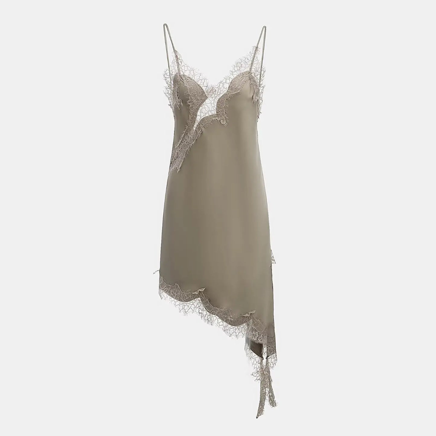 The Amélie Lace Satin Mini Dress from the After Dark at Lavishly Me