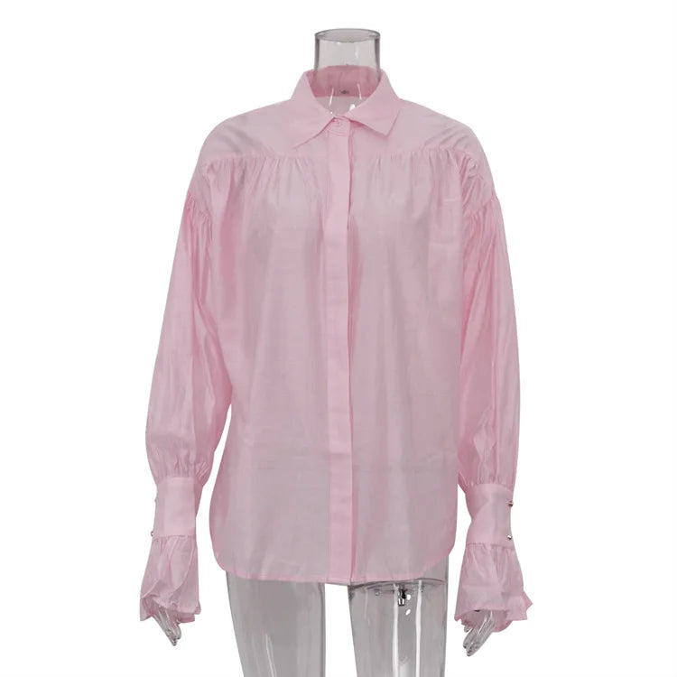 The Bellamy Flare-Sleeve Blouse