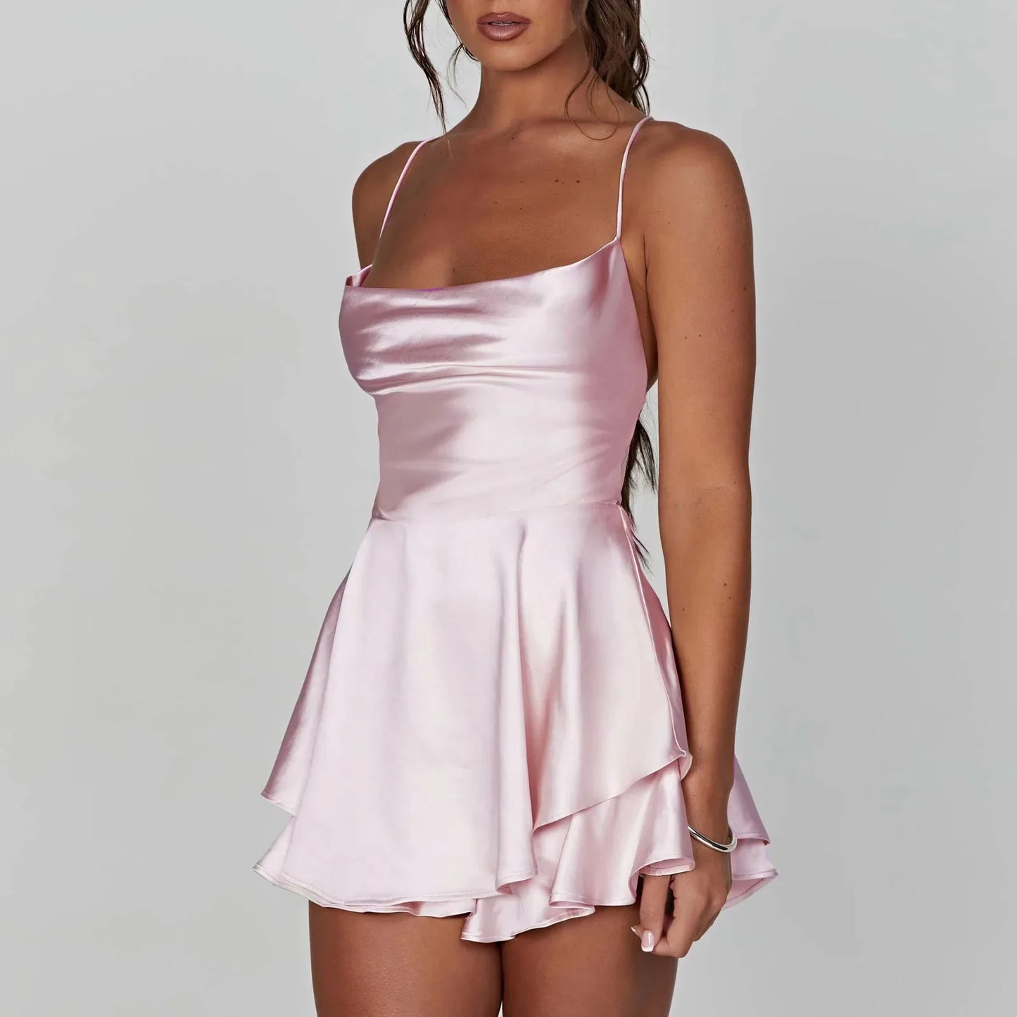 The Champagne Cowl-Neck Romper from the Soft & Sophisticated at Lavishly Me