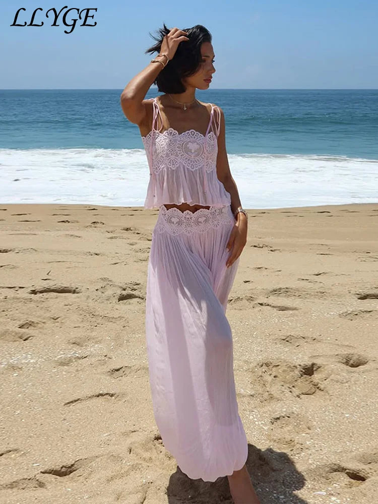 The Amalfi Lace Pant Set from the Soft & Sophisticated at Lavishly Me