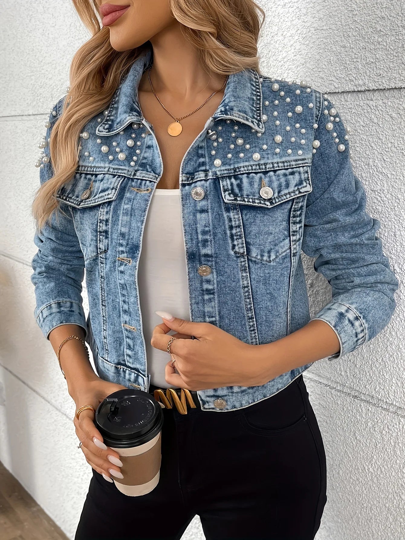 The Celeste Beaded Denim Jacket