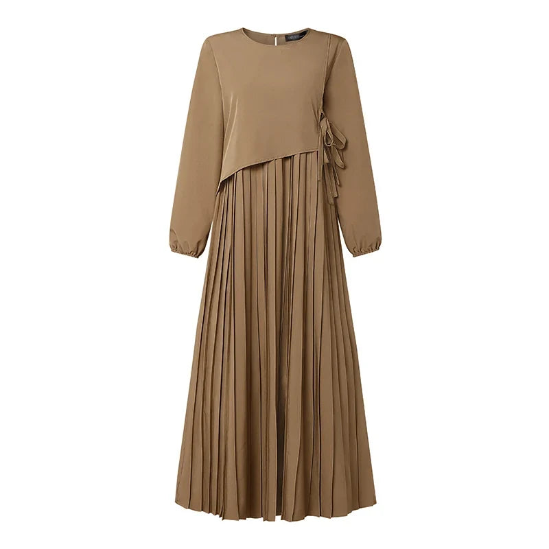 The Elara Pleated A-Line Maxi Dress from the Lavishly Me Edit at Lavishly Me