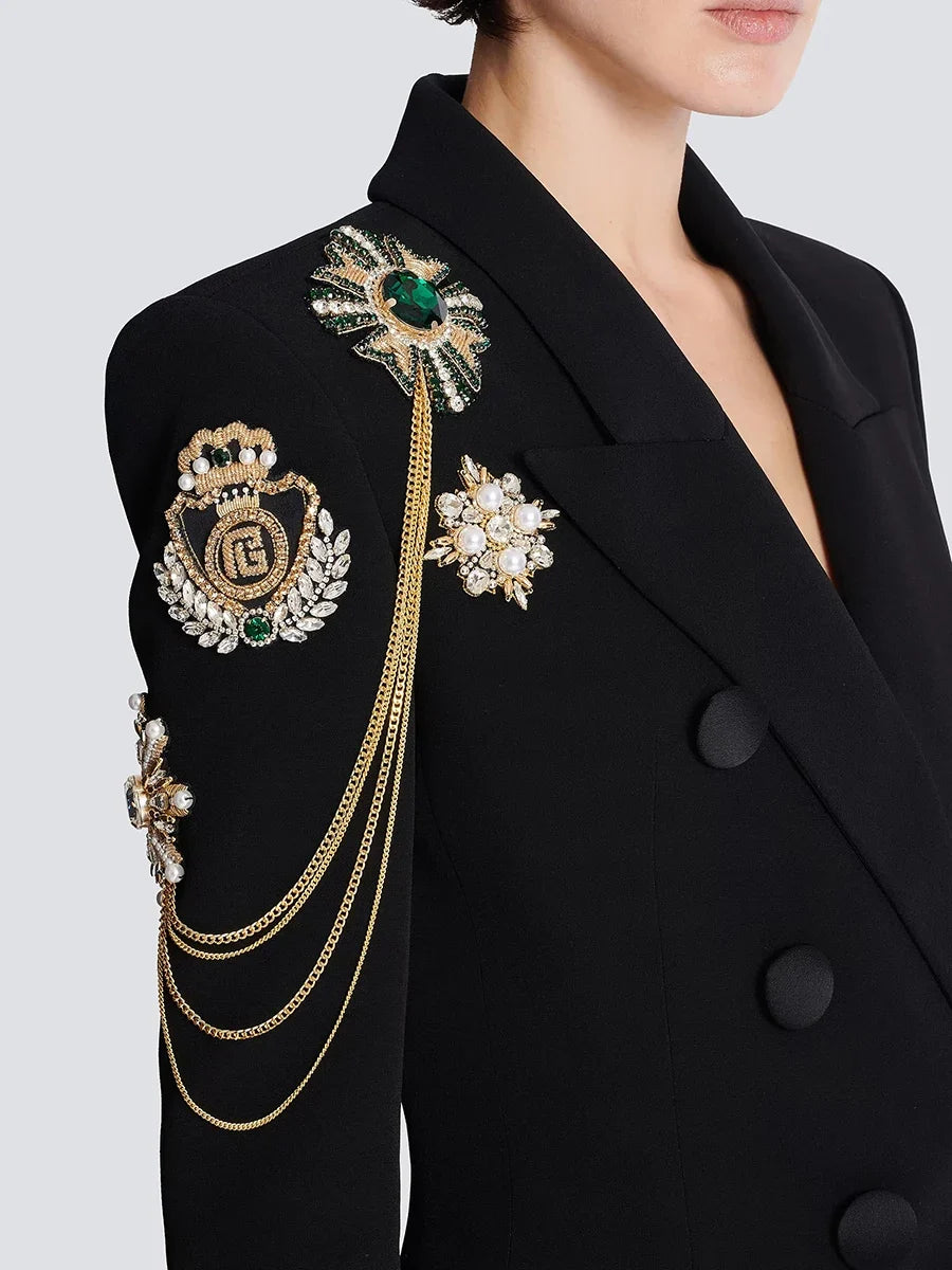 The Monaco Chain-Embellished Blazer from the Boss Energy at Lavishly Me