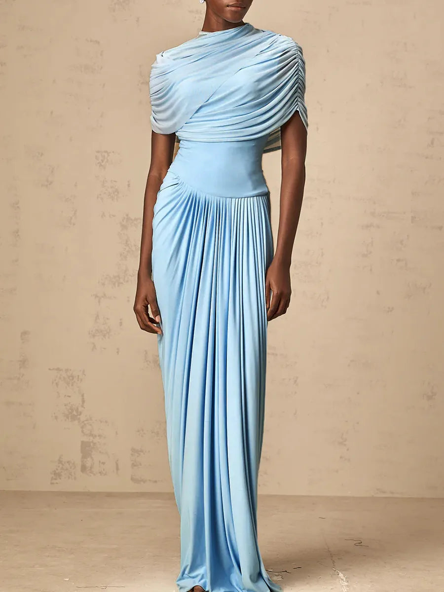 The Emilia Pleated Column Dress from the Lavishly Me Edit at Lavishly Me