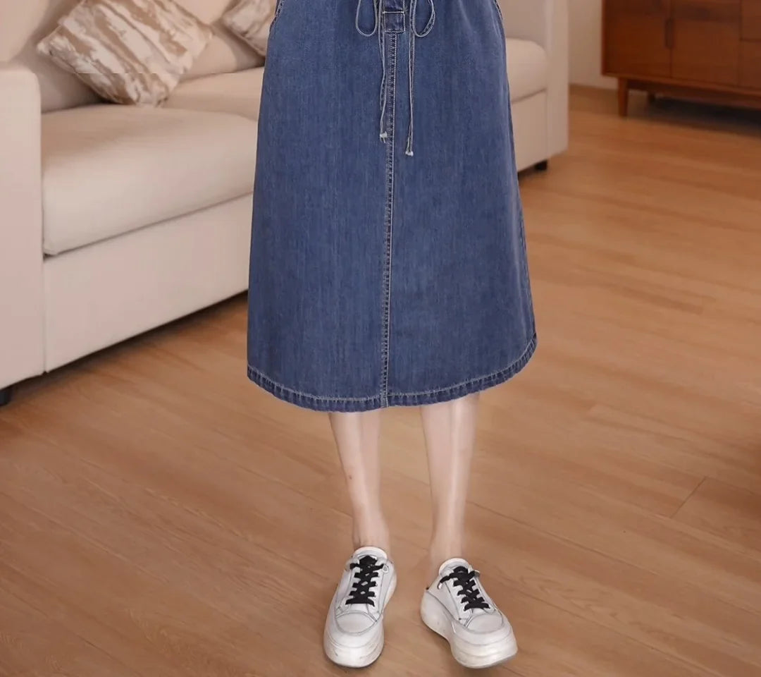 The Capri Button-Front Denim Dress from the Lavishly Me Edit at Lavishly Me