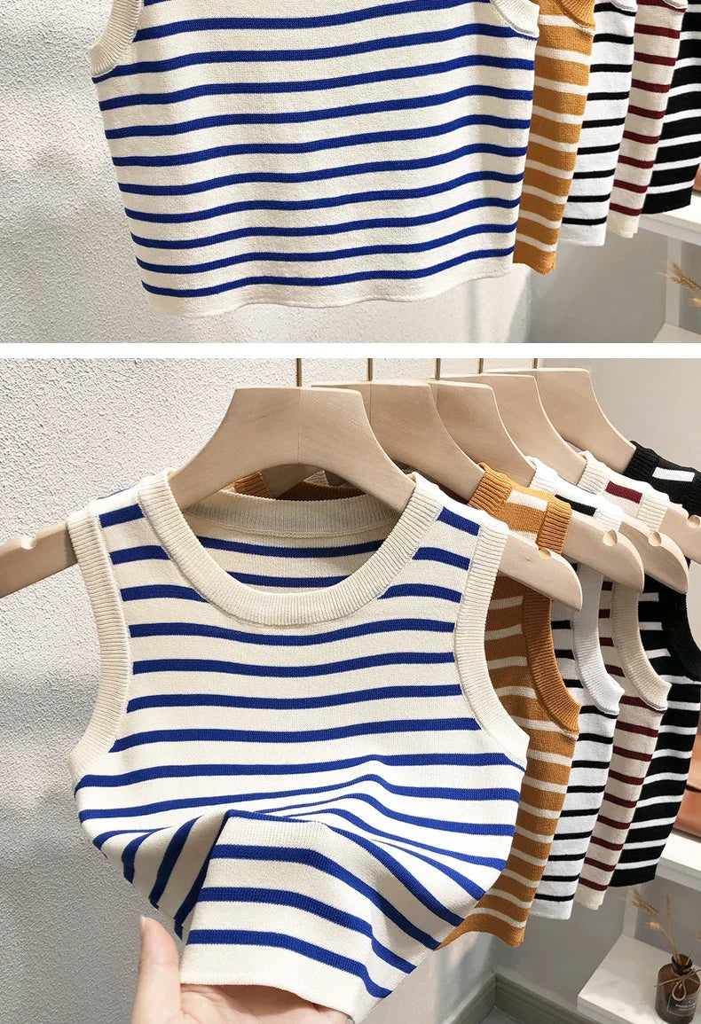 The Riviera Stripe Knit Tank from the Lavishly Me Edit at Lavishly Me