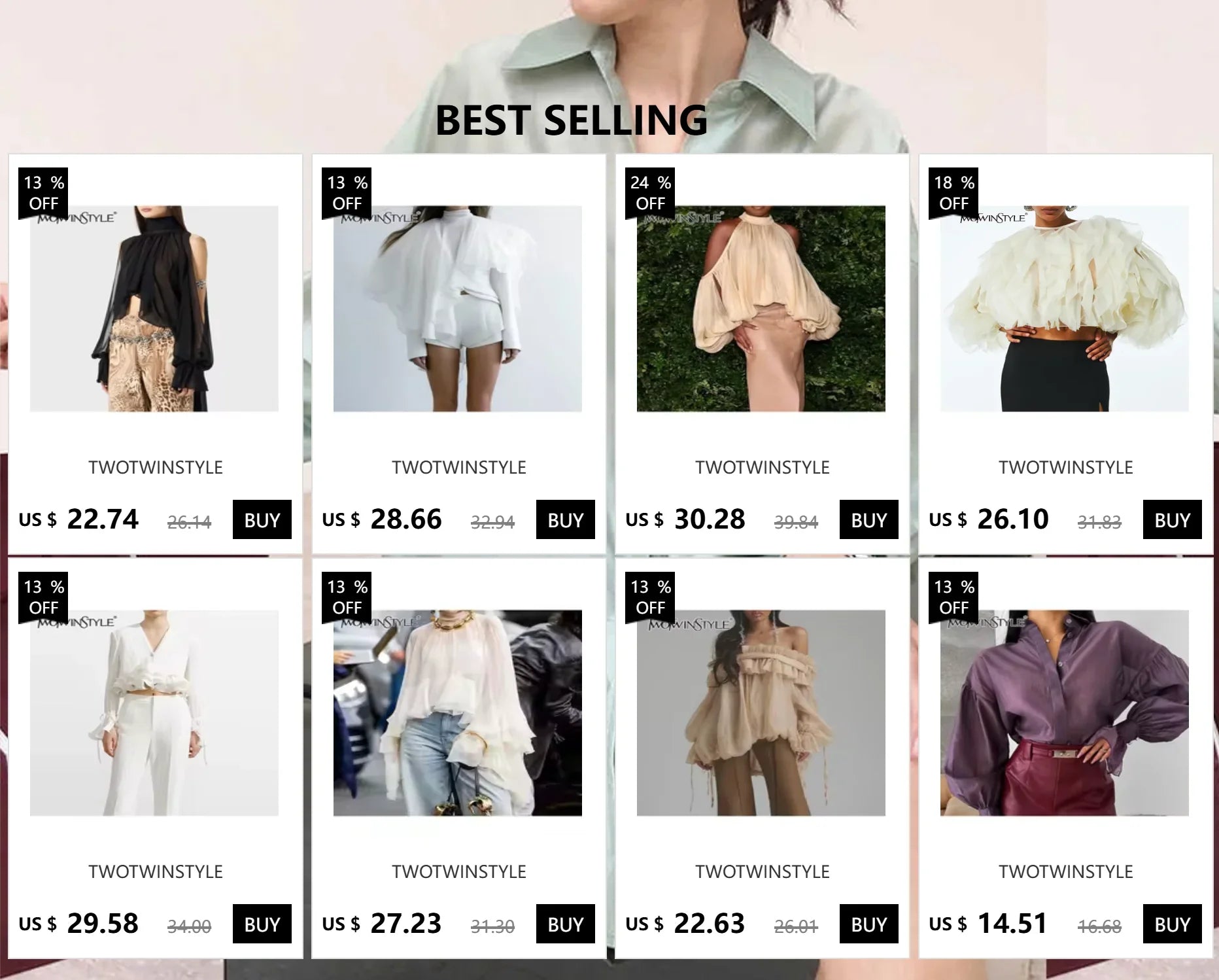 The Celeste Feather-Trim Blouse from the Lavishly Me Edit at Lavishly Me
