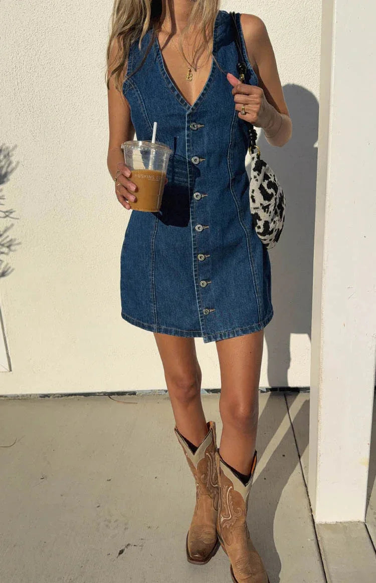 The Milano Denim Midi Dress from the Lavishly Me Edit at Lavishly Me