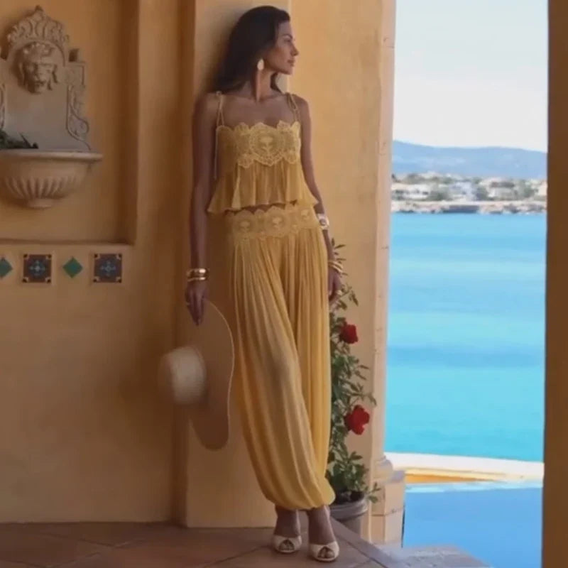 The Amalfi Lace Pant Set from the Soft & Sophisticated at Lavishly Me