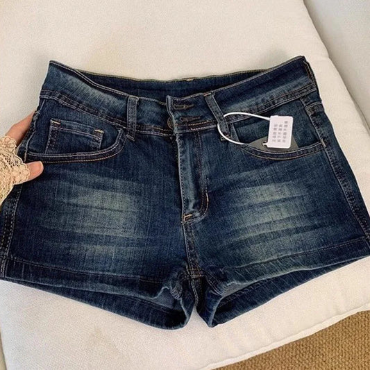 The Sunset Low-Rise Denim Shorts from the Everyday Luxe at Lavishly Me