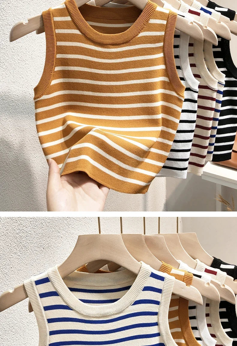 The Riviera Stripe Knit Tank from the Lavishly Me Edit at Lavishly Me
