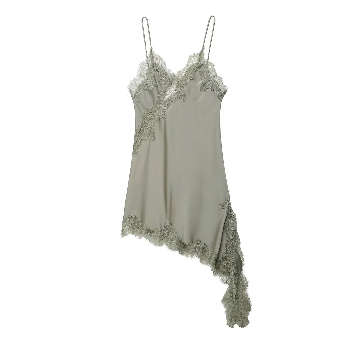 The Amélie Lace Satin Mini Dress from the After Dark at Lavishly Me