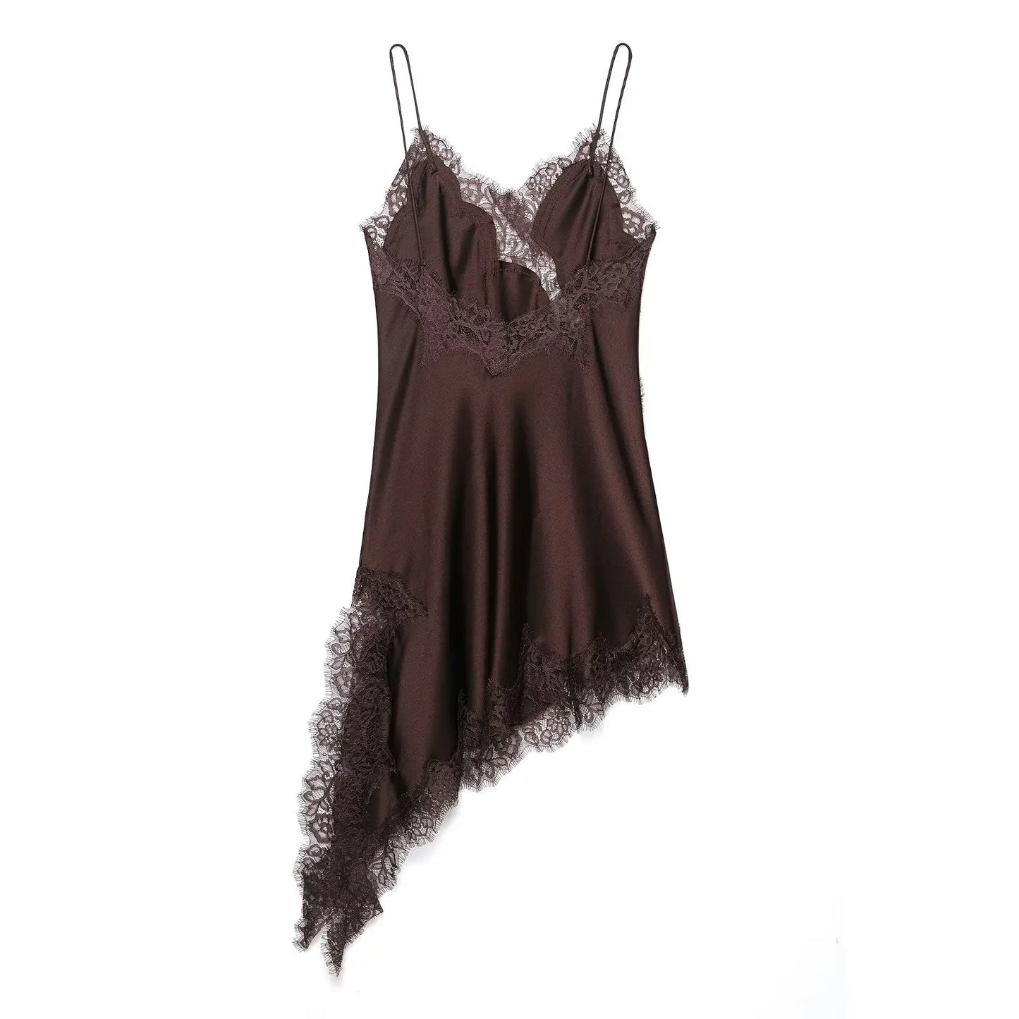 The Amélie Lace Satin Mini Dress from the After Dark at Lavishly Me