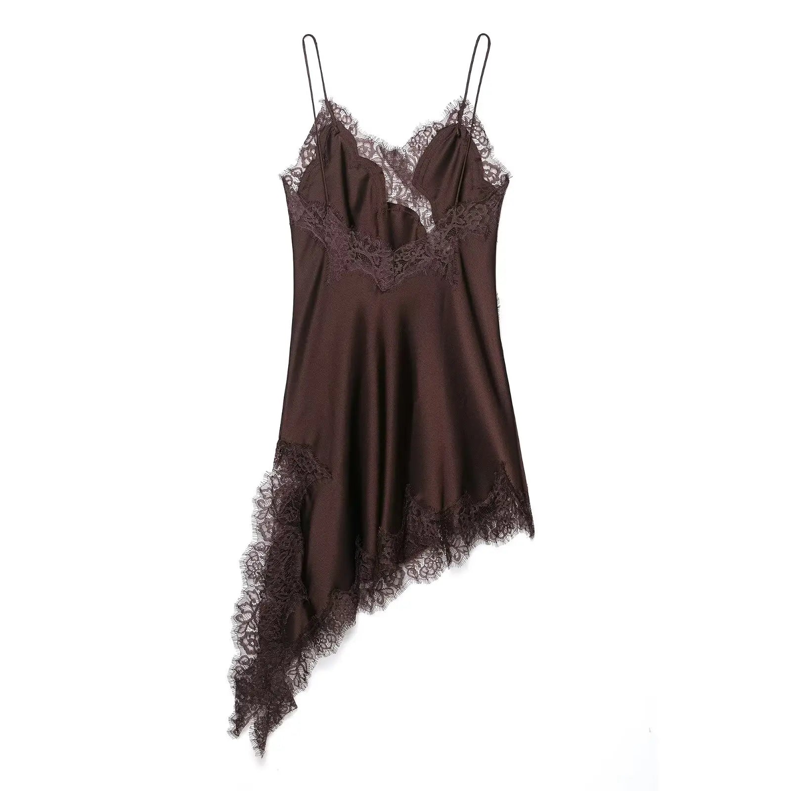The Amélie Lace Satin Mini Dress from the After Dark at Lavishly Me