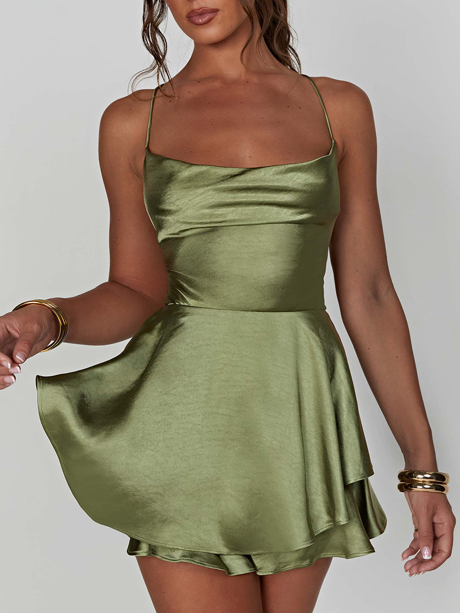 The Champagne Cowl-Neck Romper from the Soft & Sophisticated at Lavishly Me