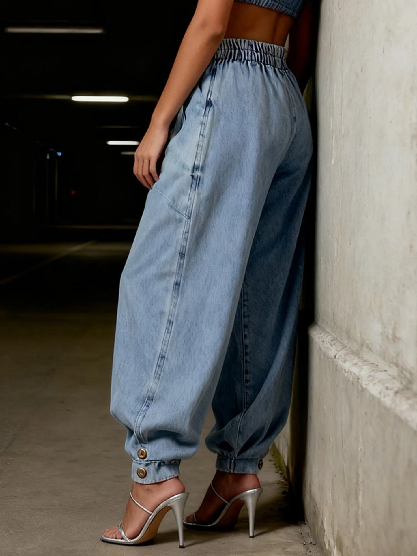 The Uptown Harem Denim Trousers