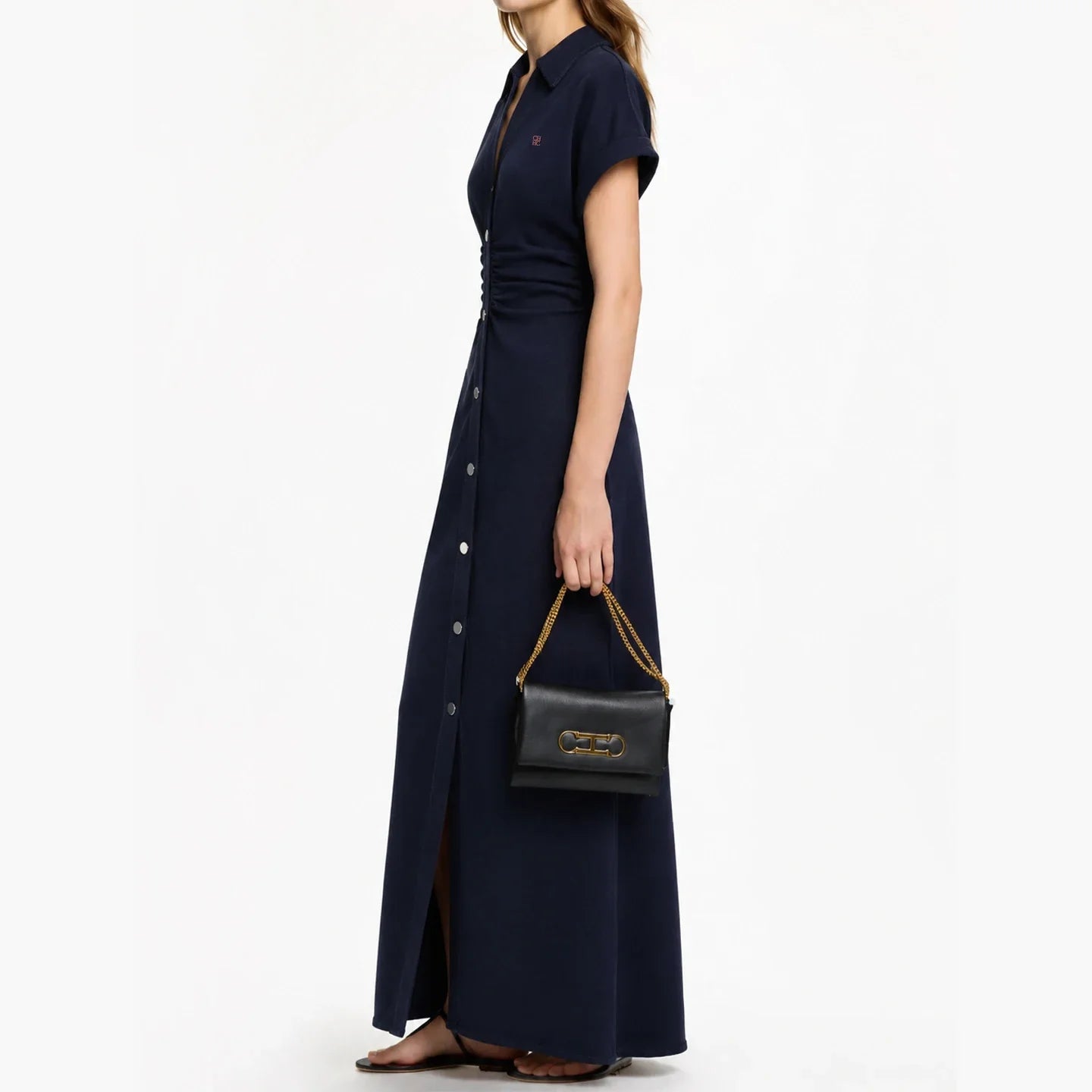 The Monroe Embroidered Denim Midi Dress from the Lavishly Me Edit at Lavishly Me