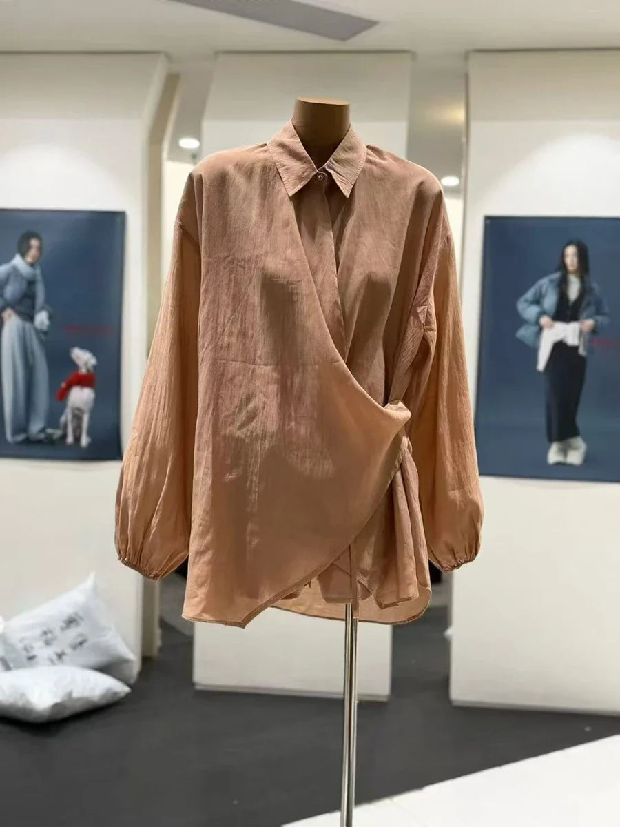 The Beaumont Lace-Up Shirt Dress from the Soft & Sophisticated at Lavishly Me